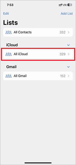 Delete Duplicate Contacts on iPhone -1