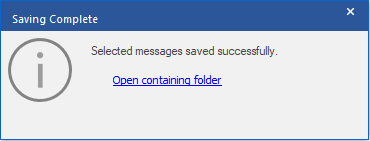 Select message saves successfully 