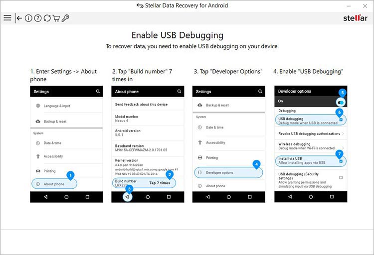 USB DEBUG THE PHONE TO Restore Deleted Contacts