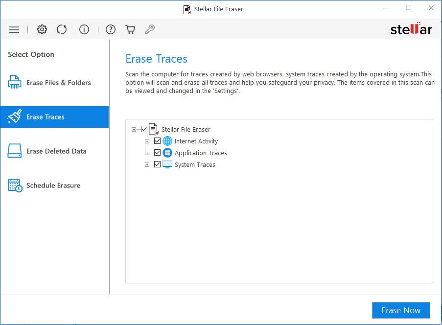 click Erase Traces