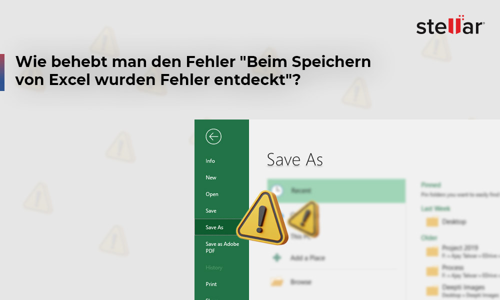 Wie behebt man den Fehler “Beim Speichern von Excel wurden Fehler entdeckt”?