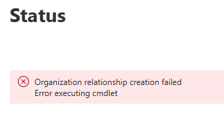relationship creation failed error