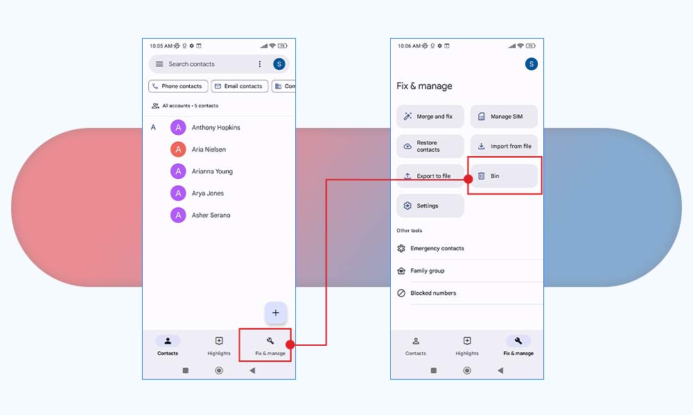 restore deleted contacts from google trash1