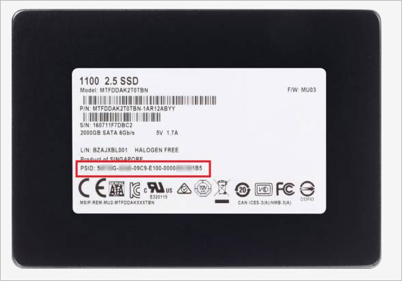PSID on an SSD. PSID revert can be used to wipe an SSD