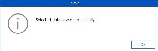 Selected data saved successfully