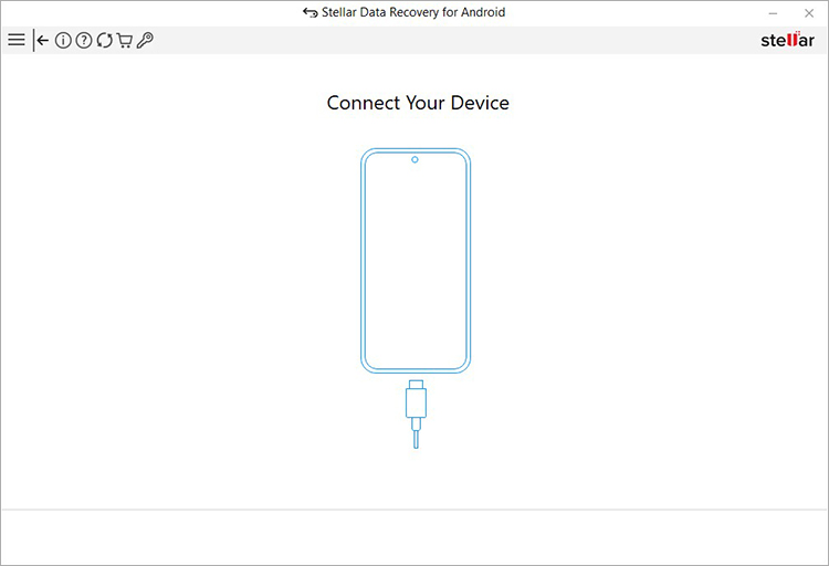 Stellar Data Recovery for Android - connect your device 