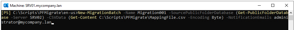 Create and Start Migration Batch