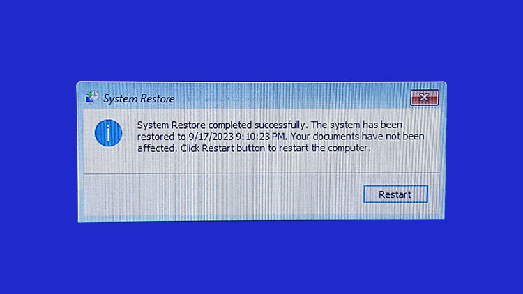 system restore is completed successfully. this will fix the wpprecorder.sys bsod error