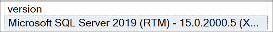 Query for SQL server version