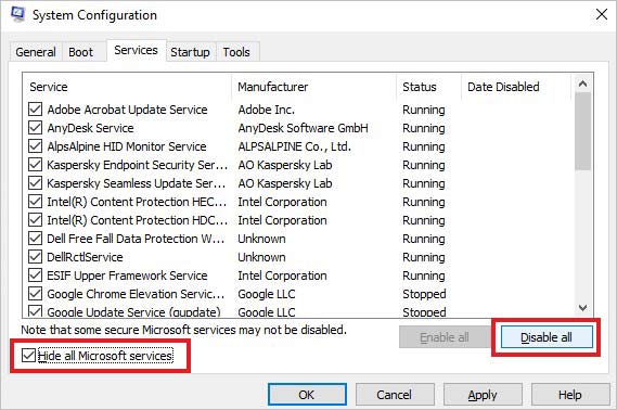 disable third party applications