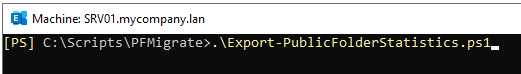 run the Export PublicFolderStatistics.ps1 script