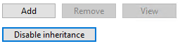 Disable inheritance option