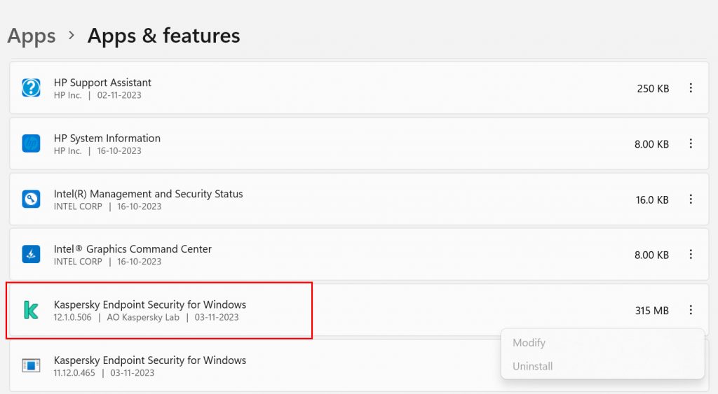 Kaspersky endpoint security