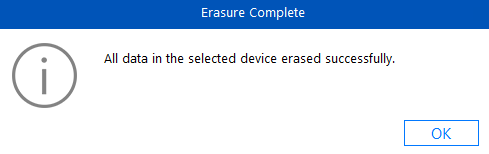 erasure complete in Stellar Eraser for iPhone