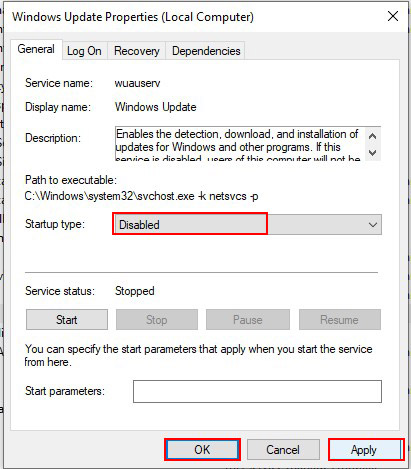 disable the services to fix the svchost.exe high cpu usage error