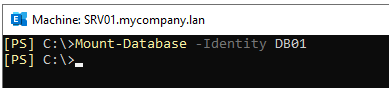 mount the database