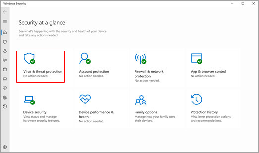 virus and threat protection