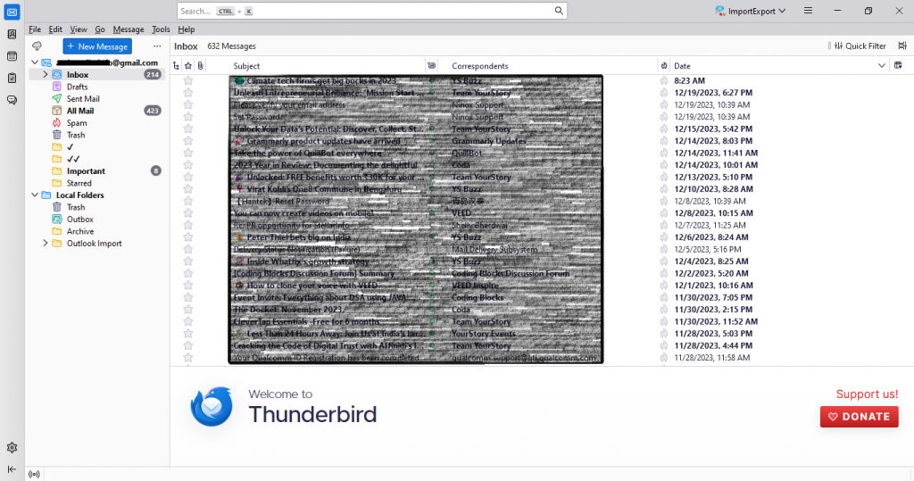 Launch Thunderbird Application