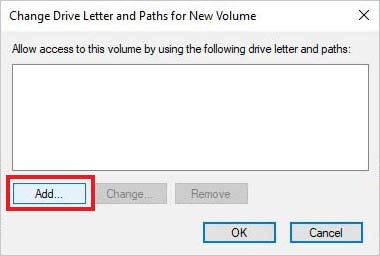 Add drive to change partition