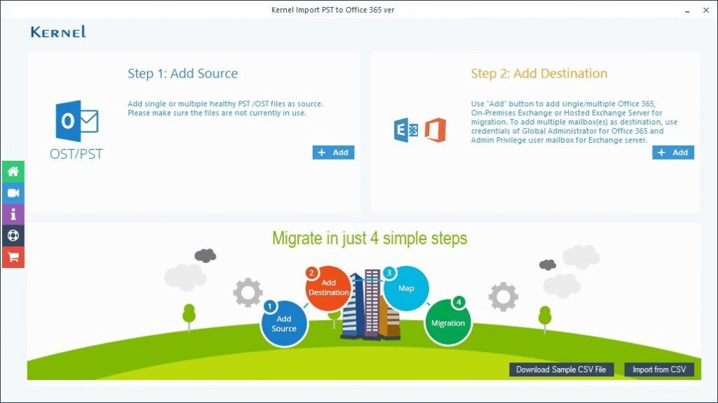 Kernel Import PST to Office 365