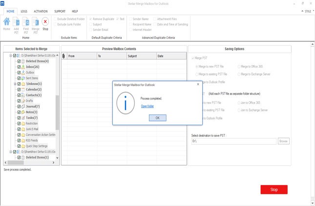 Merging process completed