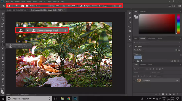 clone stamp tool photoshop