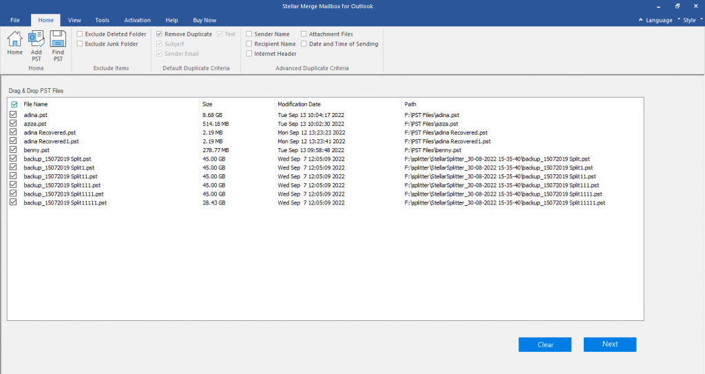 locate the PST files on your system by using the Find PST