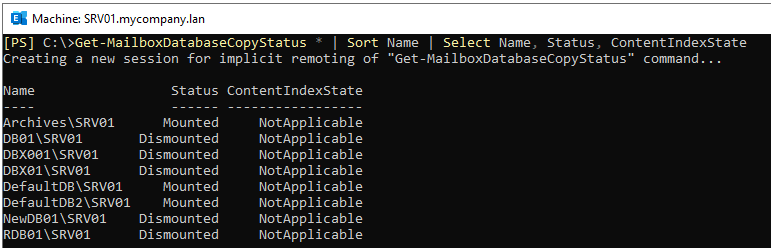 Get MailboxDatabaseCopyStatus