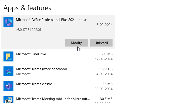 Modify Window in Outlook