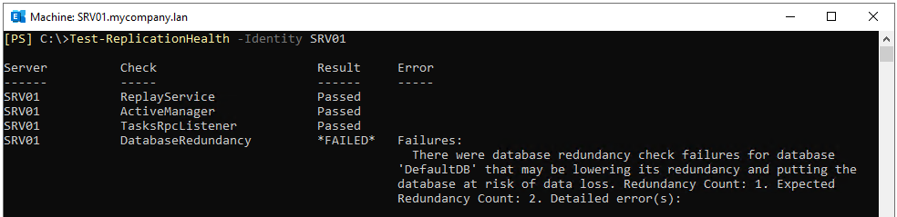 Test ReplicationHealth Identity