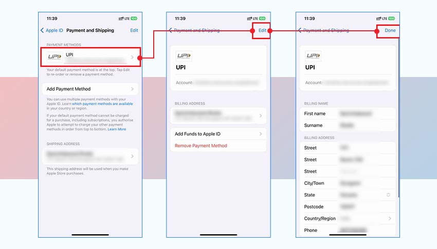 edit payment method