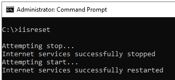 iisreset command