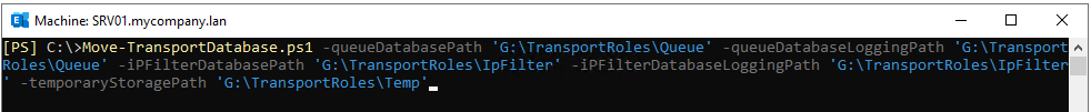 Move TransportDatabase.ps1 script