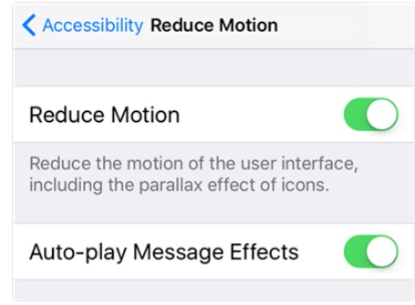 Disable reduce motion to fix iMessage effects not working.