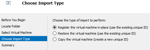 Select the type of import