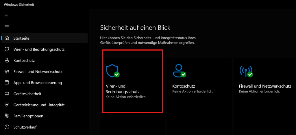 Viren und Bedrohungsschutz