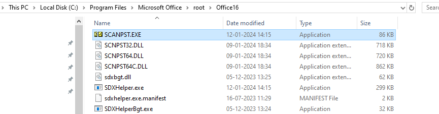 find and launch Scanpst.exe which located in the MS Office installation directory