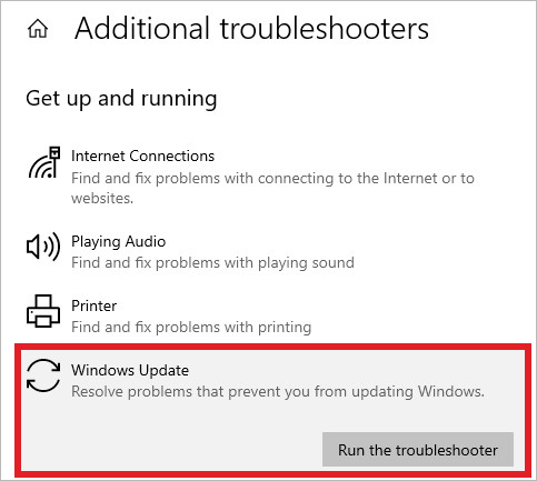 run the windows update troubleshooter to fix the something didn't go as planned error 