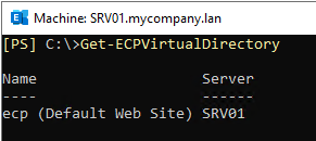 Get ECPVirtualDirectory 1