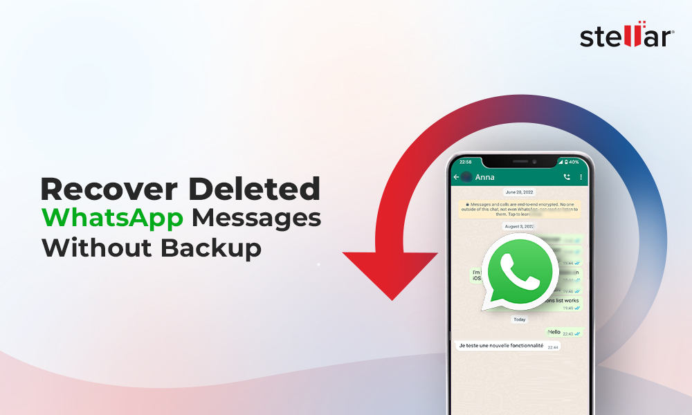 Step-by-step WhatsApp data recovery process on smartphone screen