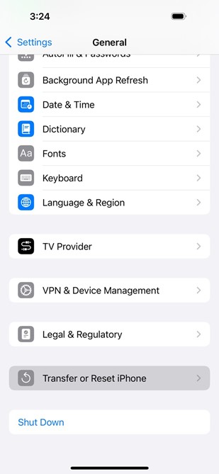 Settings app on your iPhone