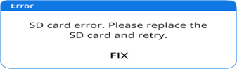 SD card Error 