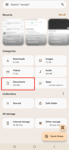  Recover lost document on Android