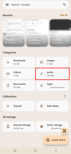 Recover Deleted Audio on Android