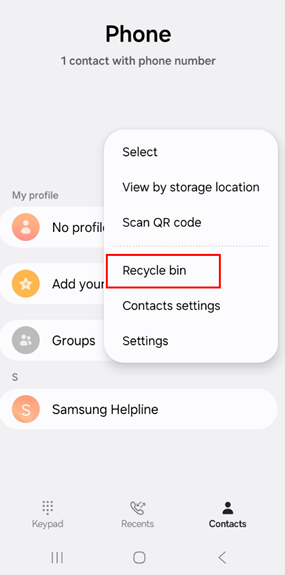 Recover Deleted Contacts 