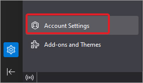 Click on Account Settings