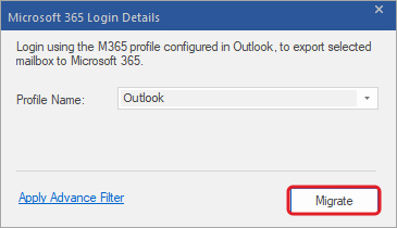 click on Migrate