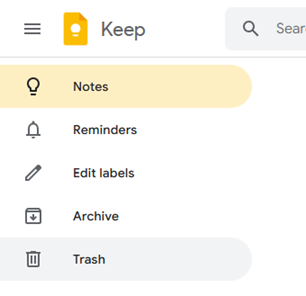 Recover Notes from Google Keep