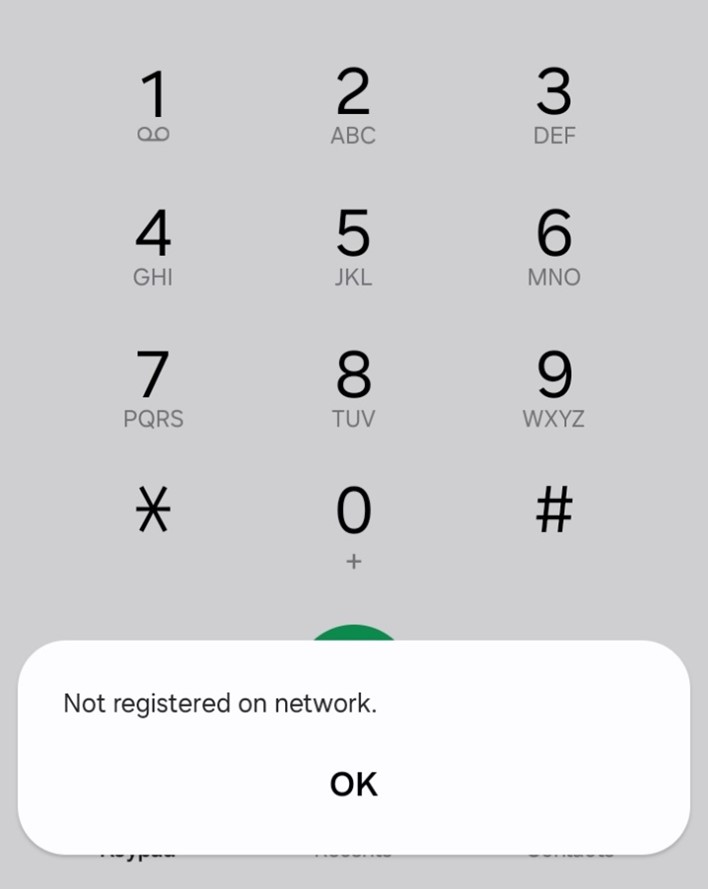No SIM card error on Android