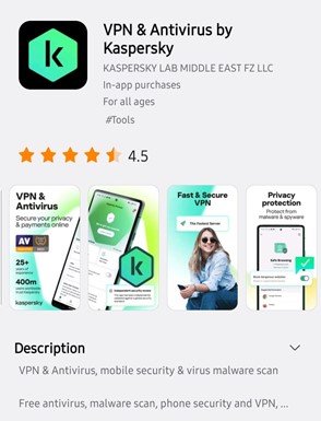 Kaspersky Mobile Antivirus app